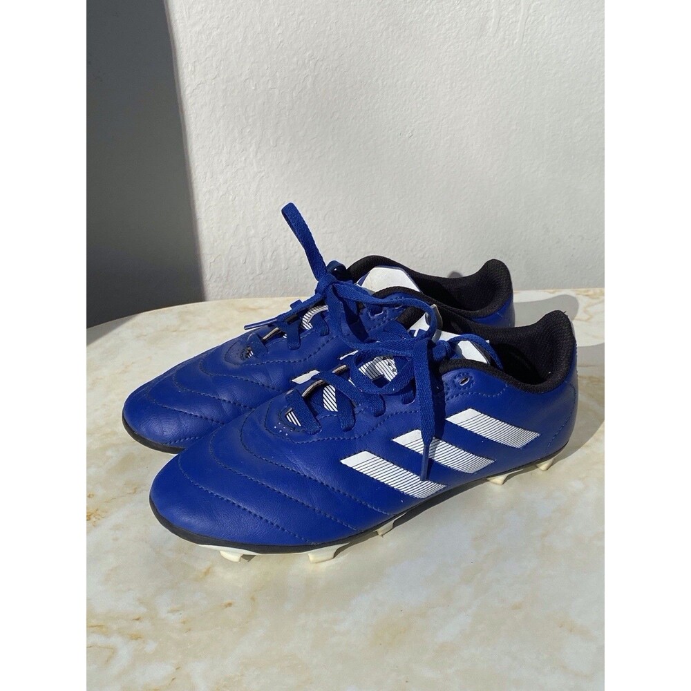 Adidas Kids Goletto vii fg 6162 Blue Low Top Lace-Up Soccer Cleats Size 3.5
